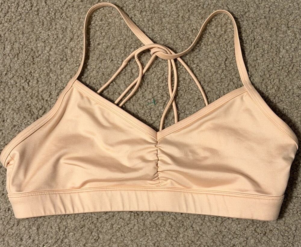 Alo Yoga Women’s Nectar Strappy Ruched Active Sports Bra - Size Large